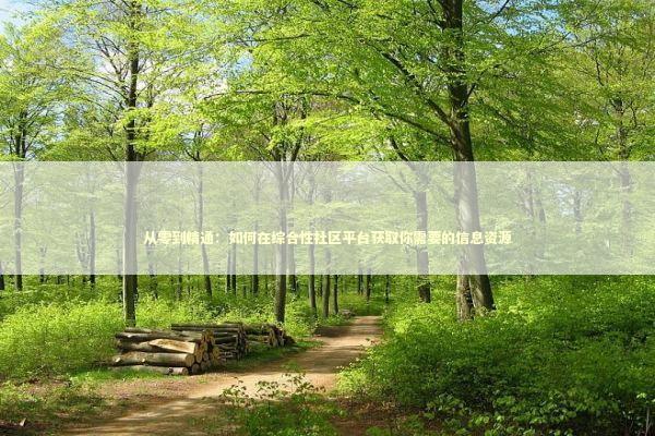 从零到精通：如何在综合性社区平台获取你需要的信息资源 IT技术